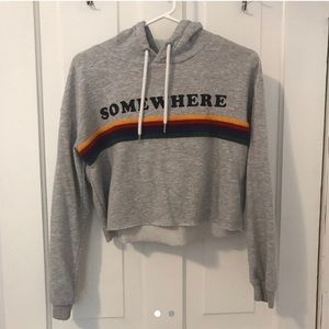 Grey cropped sweater